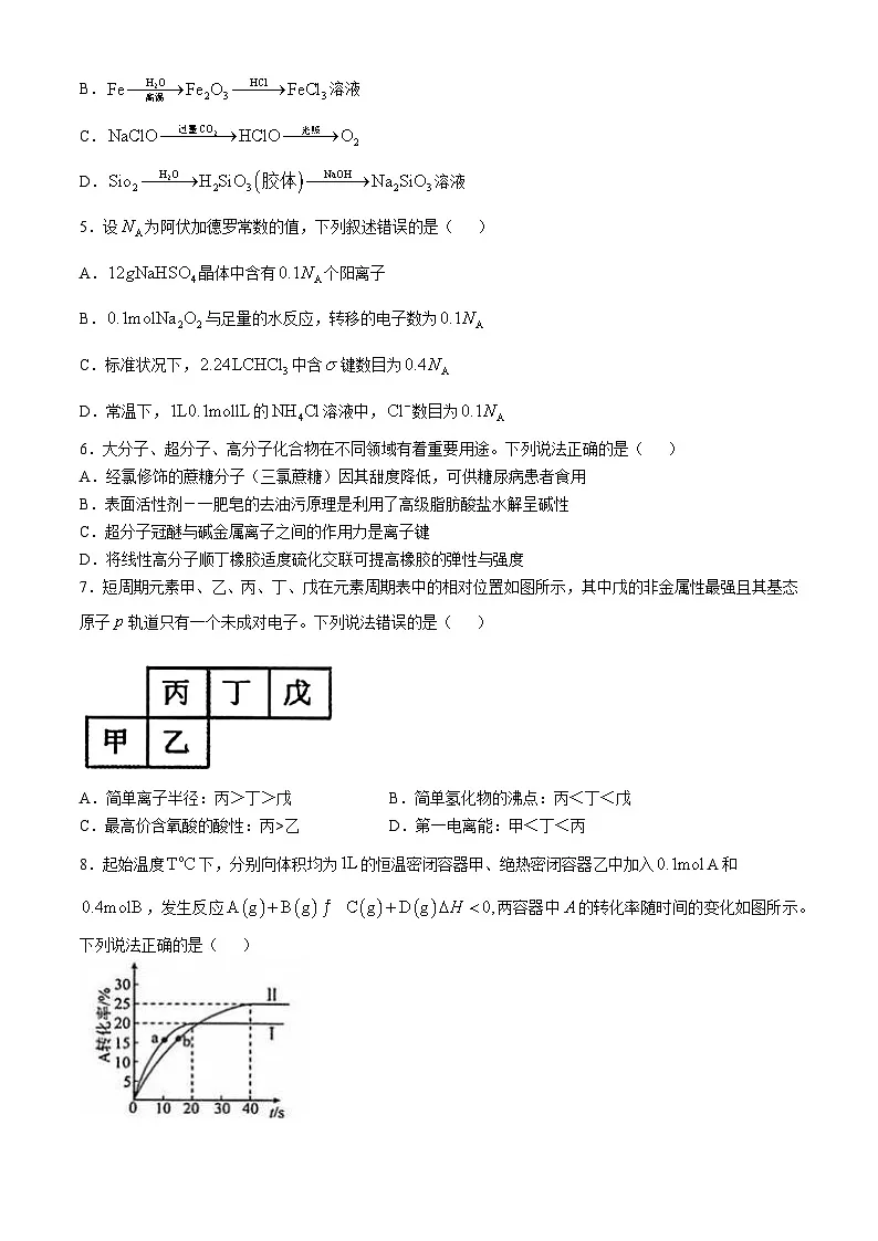 海南省海口市2025届高三上学期摸底考试 化学试题（含答案）第2页