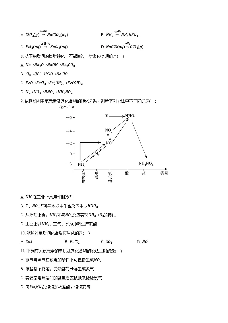 鲁科版（新课标）高考化学专题练习 《氮的循环》综合训练第3页