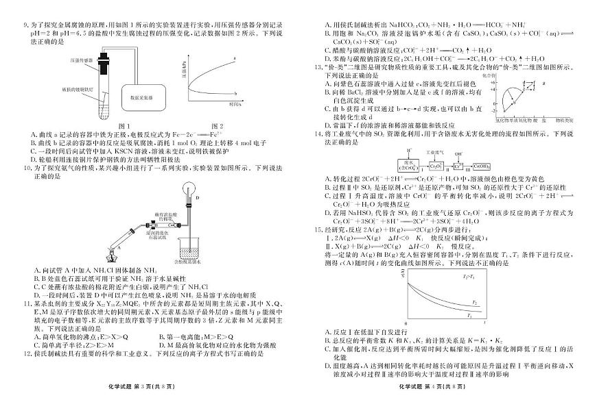 2025届广东茂名高三下学期5月联考化学试卷（含答案）第2页