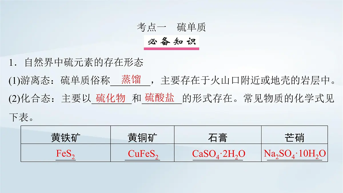 2025届高考化学一轮总复习课件 第5章 非金属及其化合物第20讲 硫及其氧化物第4页