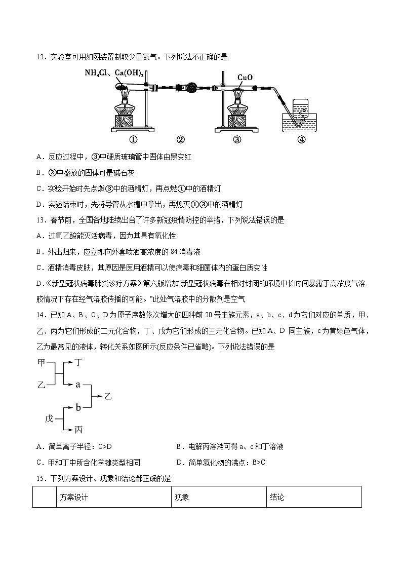 2025年高考化学二轮专题冲刺练习专题10 元素及其化合物（含解析）第3页