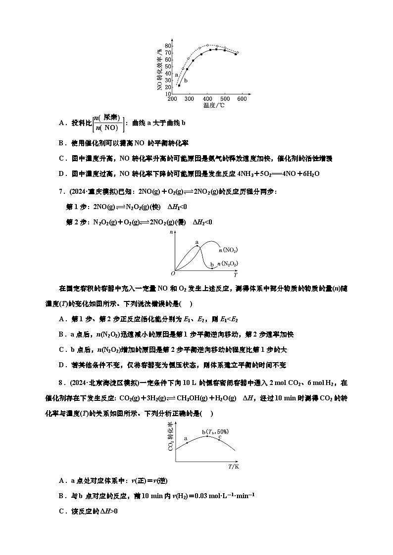 2025年高考一轮复习化学课时检测五十二：速率平衡的一般图像（含解析）第3页