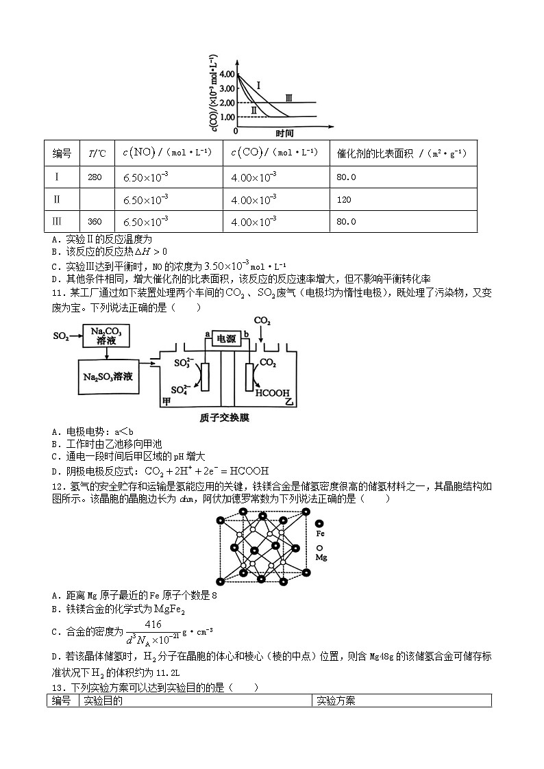 雅礼冲刺卷 化学第3页