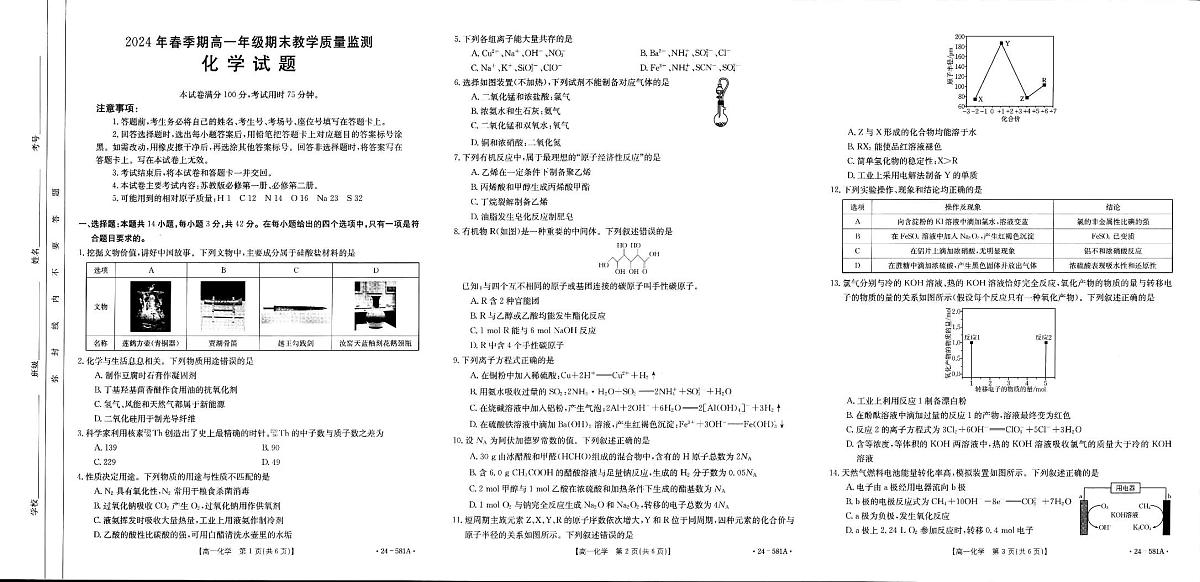 高一化学_202408140949219694第1页