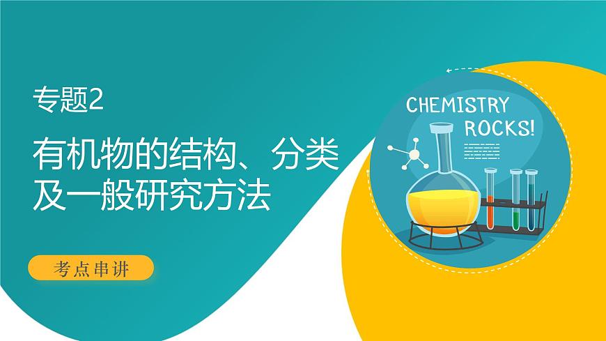 专题2 有机物的结构、分类及一般研究方法（考点串讲）-2024-2025学年高二化学下学期期末考点整理课件（苏教版2019）第1页