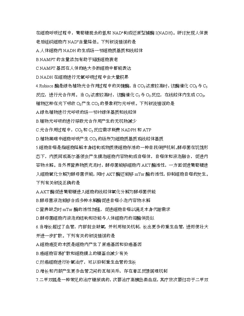 2022届 河北保定高考化学模拟试卷[二模]带答案第2页