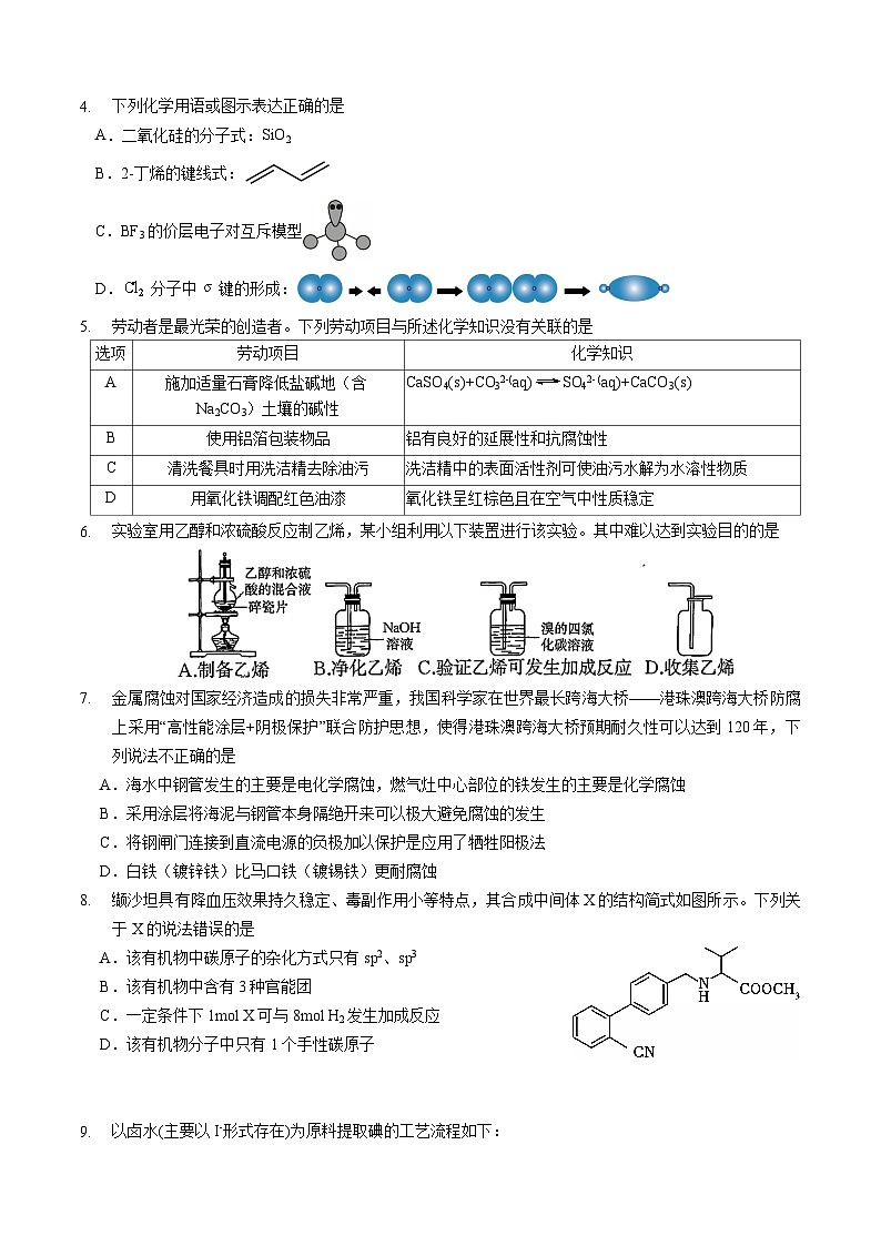 广东实验中学2025届高三考前热身训练（化学）A卷第2页