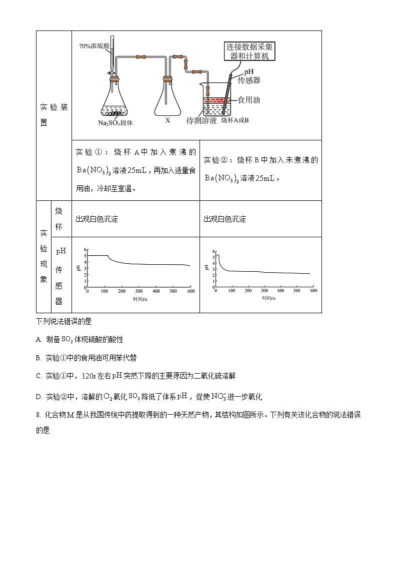 山东省名校考试联盟2025届高三下学期4月高考模拟考试 化学试题（高考模拟）第3页