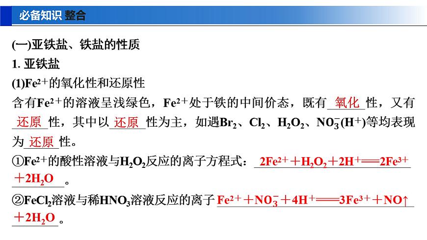 2026年高考化学一轮复习PPT课件 第12讲 亚铁盐、铁盐　铁及其化合物的转化第5页