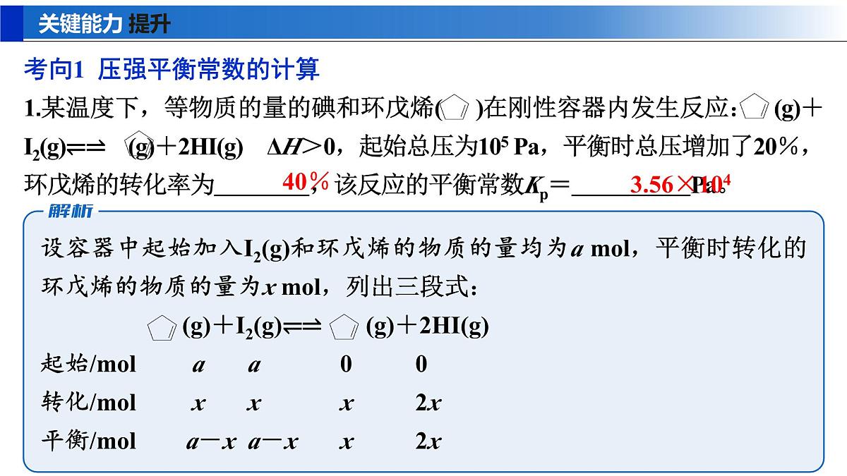 2026年高考化学一轮复习PPT课件 第42讲　化学平衡常数的综合计算第8页