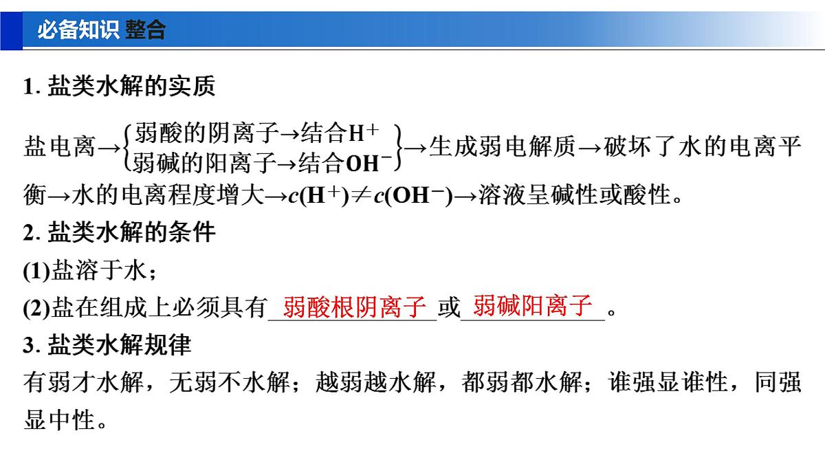 2026年高考化学一轮复习PPT课件 第48讲　盐类的水解第5页