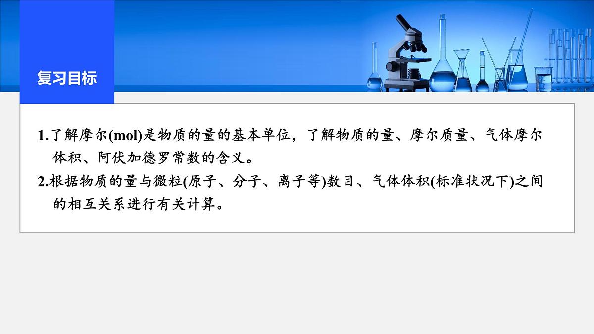 2026年高考化学一轮复习PPT课件 第5讲 物质的量 气体摩尔体积第2页