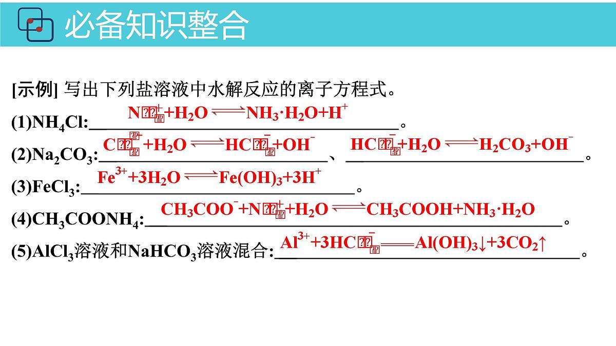 2026年人教版高考化学一轮复习课件 第8章  第3讲 盐类的水解第8页