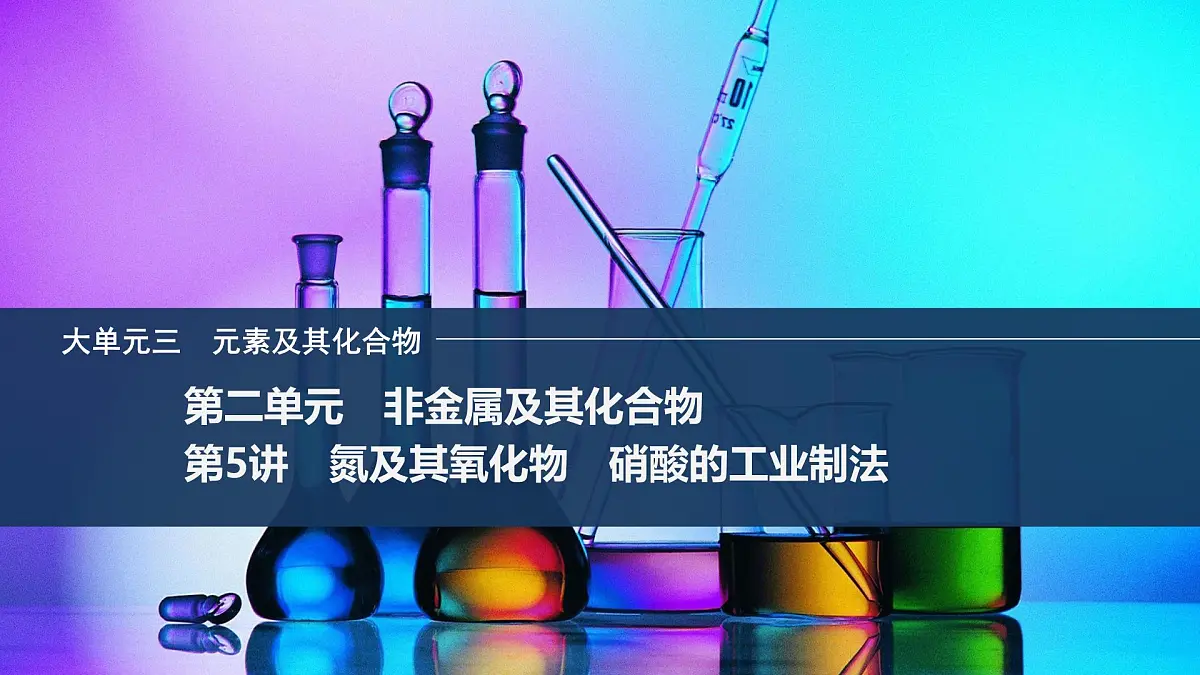 2026年高考化学总复习备课课件 第5讲 氮及其氧化物 硝酸的工业制法第1页