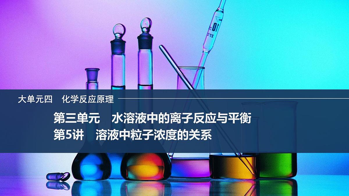 2026年高考化学总复习备课课件 第5讲 溶液中粒子浓度的关系第1页
