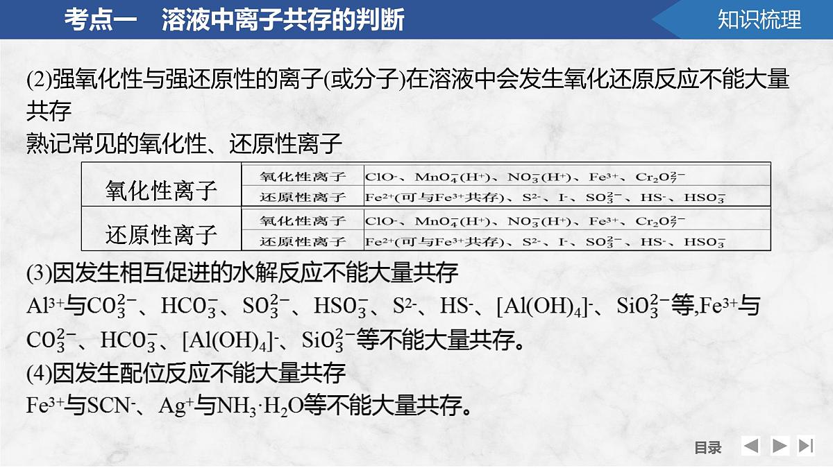 2026年高考化学总复习备课课件 第6讲 离子共存、检验与推断第7页