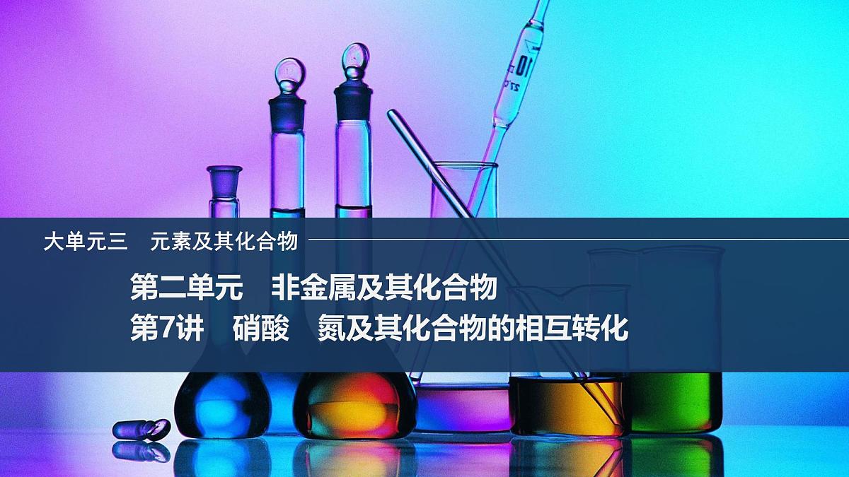 2026年高考化学总复习备课课件 第7讲 硝酸 氮及其化合物的相互转化第1页