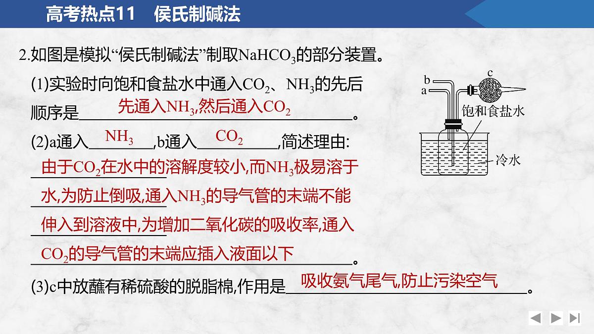 2026年高考化学总复习备课课件 高考热点11 侯氏制碱法第6页