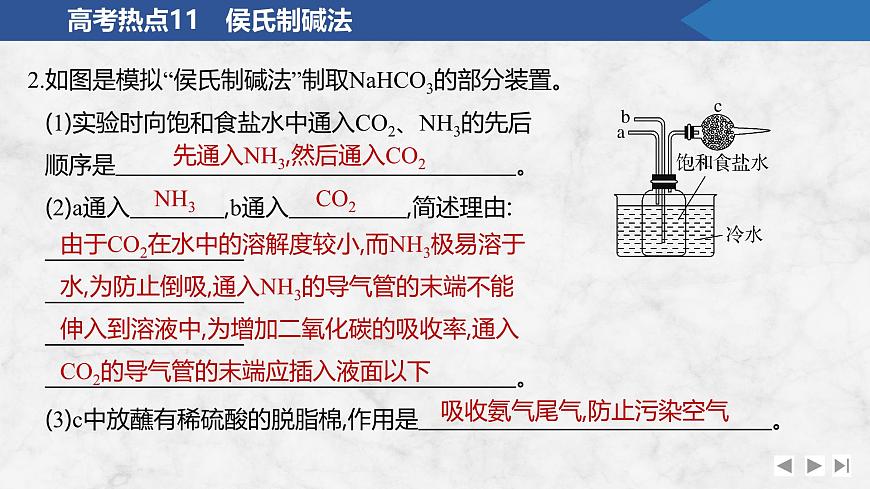 2026年高考化学总复习备课课件 高考热点11 侯氏制碱法第6页