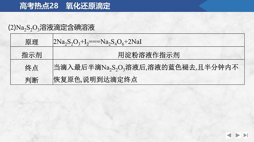 2026年高考化学总复习备课课件 高考热点28 氧化还原滴定第4页