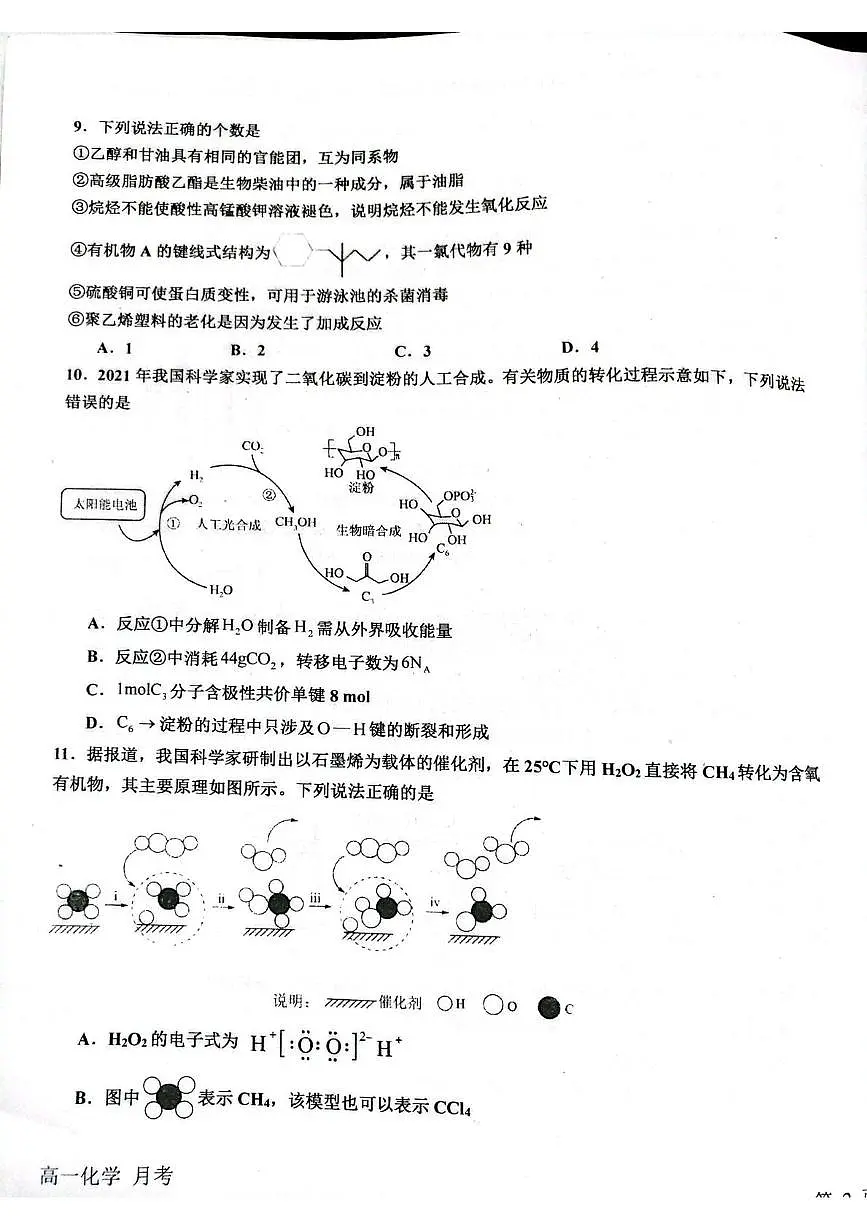 河南省邓州市第一高级中学校2024-2025学年高一下学期第二次月考化学试题第3页