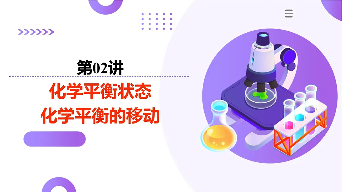 2025年高考化学二轮复习课件 第02讲 化学平衡状态、化学平衡的移动第1页