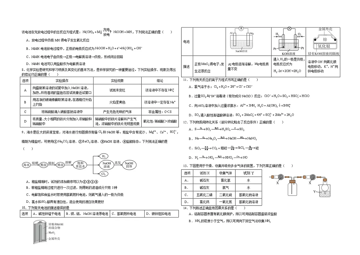 大冶实验高中2024-2025学年度下学期期中预测卷B第2页