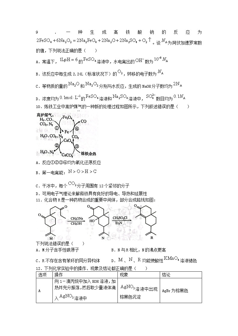 河北省邢台市2024_2025学年高三化学上学期10月月考试题第3页