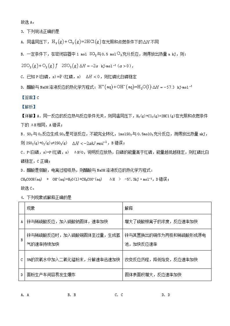 湖南省长沙市2024_2025学年高二化学上学期10月月考试题含解析第2页