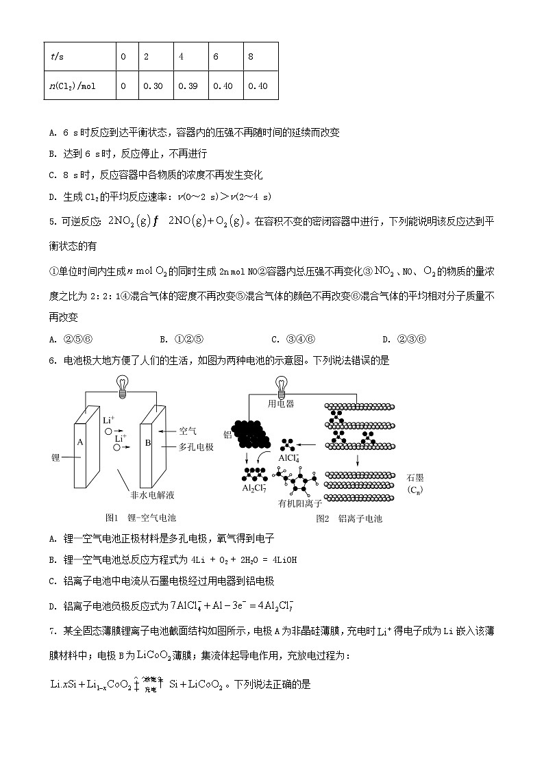 江苏省2024_2025学年高二化学上学期第一次月考试题第2页