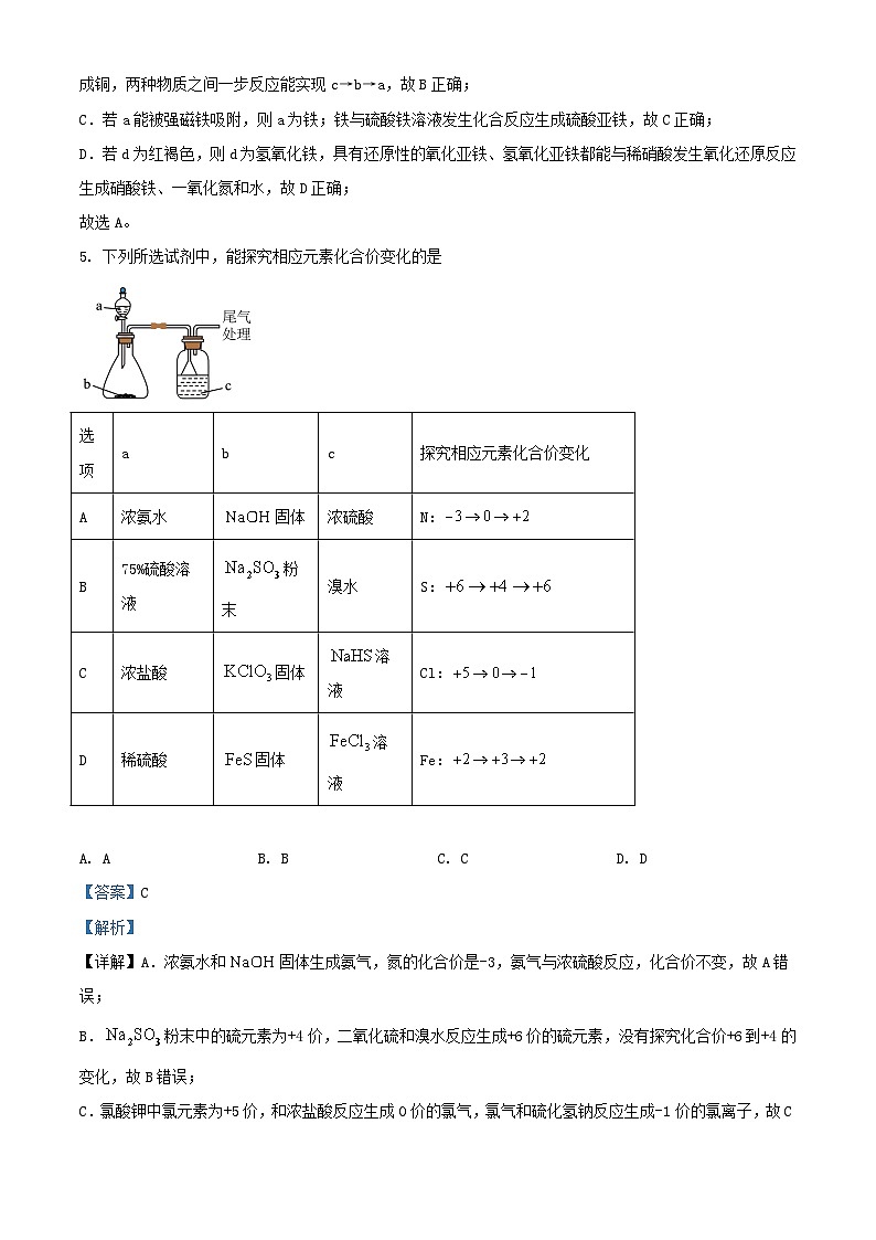 河北省2024_2025学年高三化学上学期9月月考试题含解析第3页