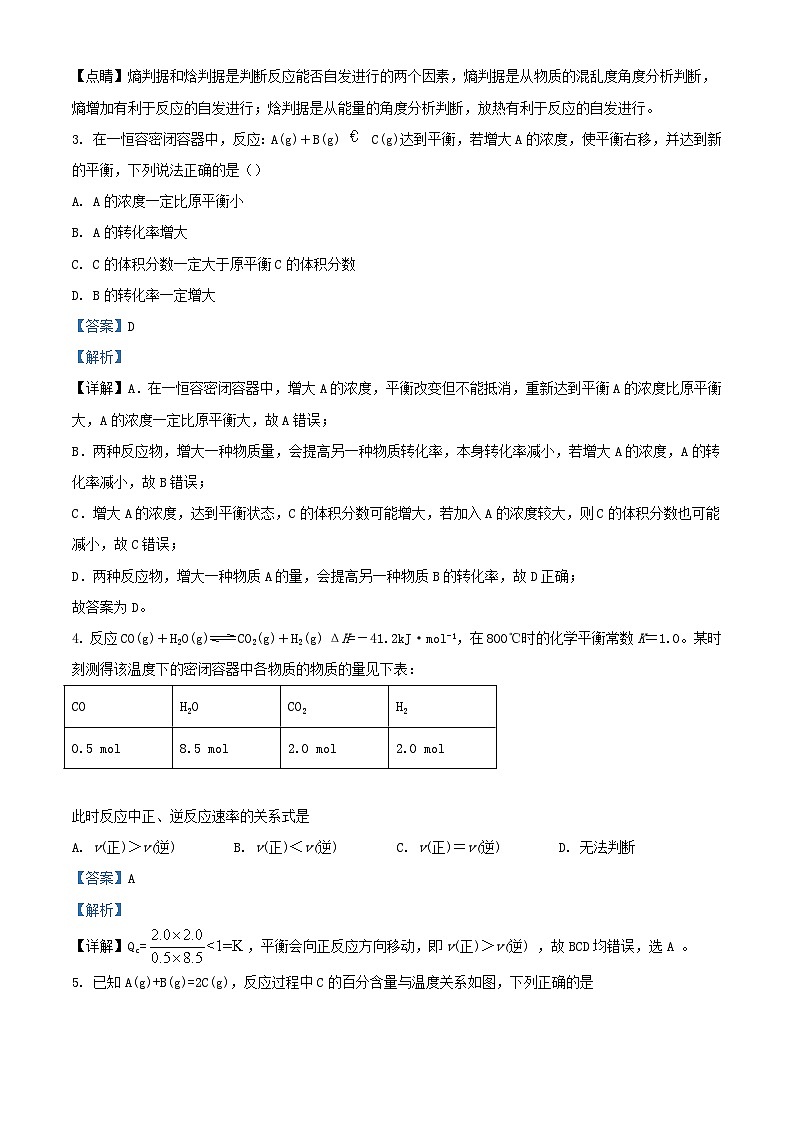 湖南省长沙市2023_2024学年高二化学上学期第一次月考试题含解析第2页