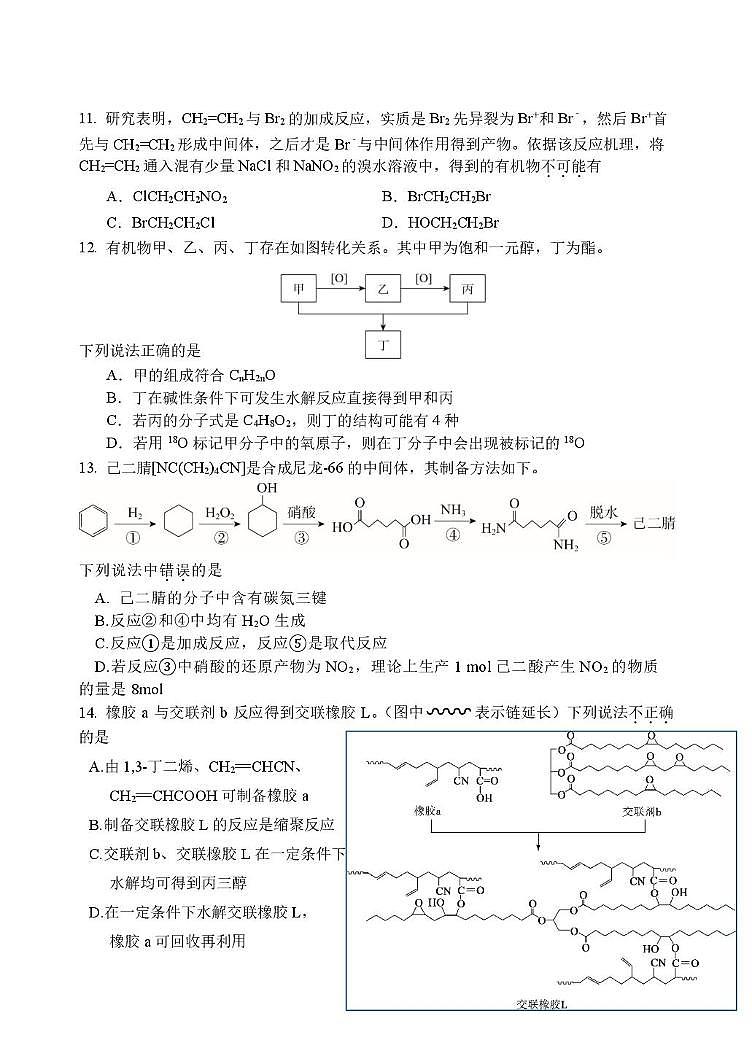北京汇文中学2024-2025学年高二下学期6月月考化学试题第3页