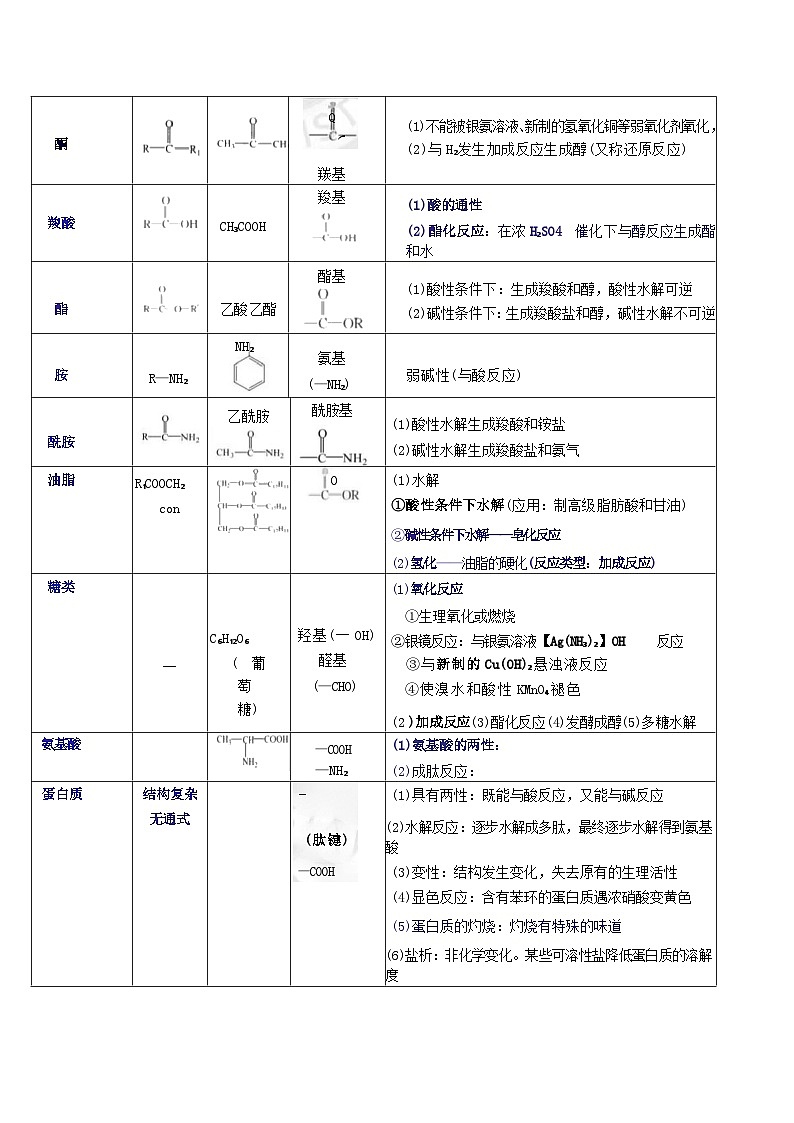 2026年高考化学一轮复习：常见官能团的主要性质及反应类型 讲义（含练习题及答案）第3页