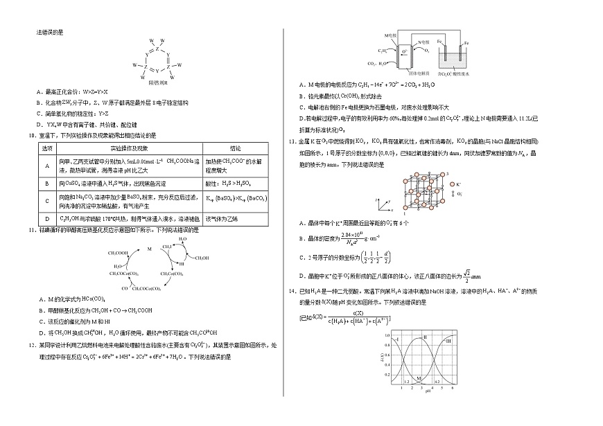 高二化学期末模拟卷（考试版A3）【测试范围：高考全部内容】第2页