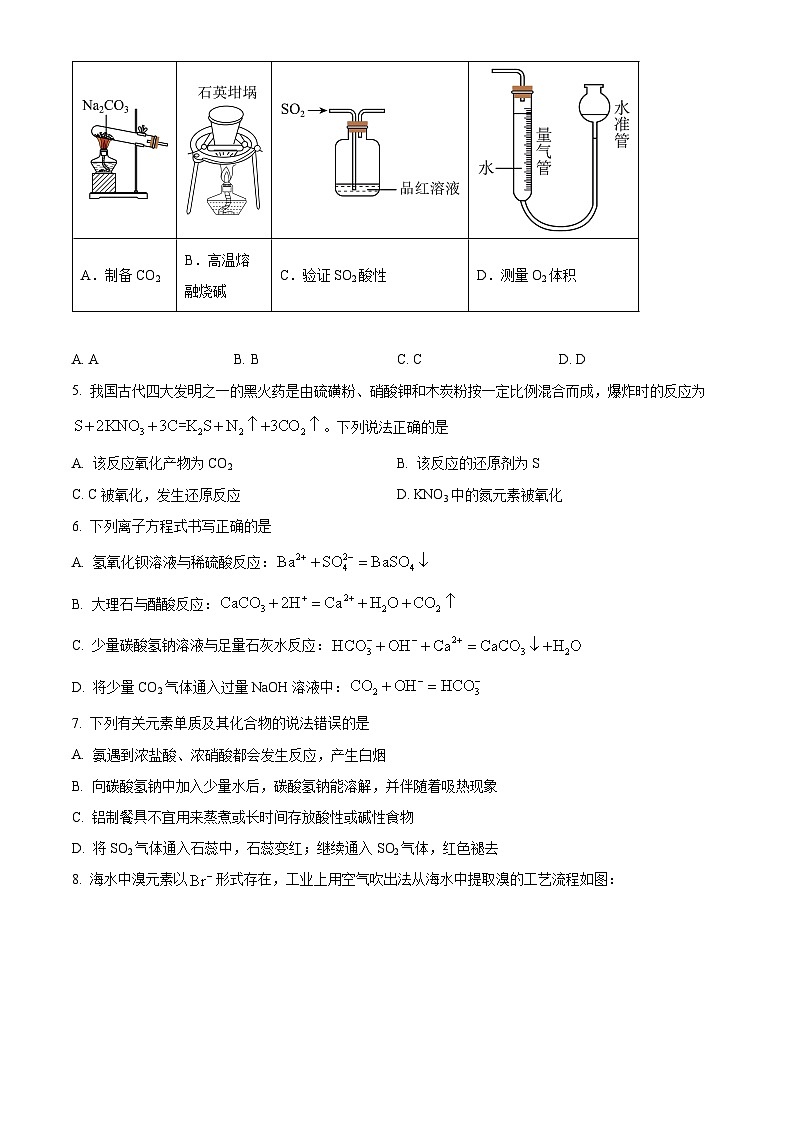 湖南省长沙市长郡中学2022-2023学年高一下学期期末考试化学试题（原卷版）第2页