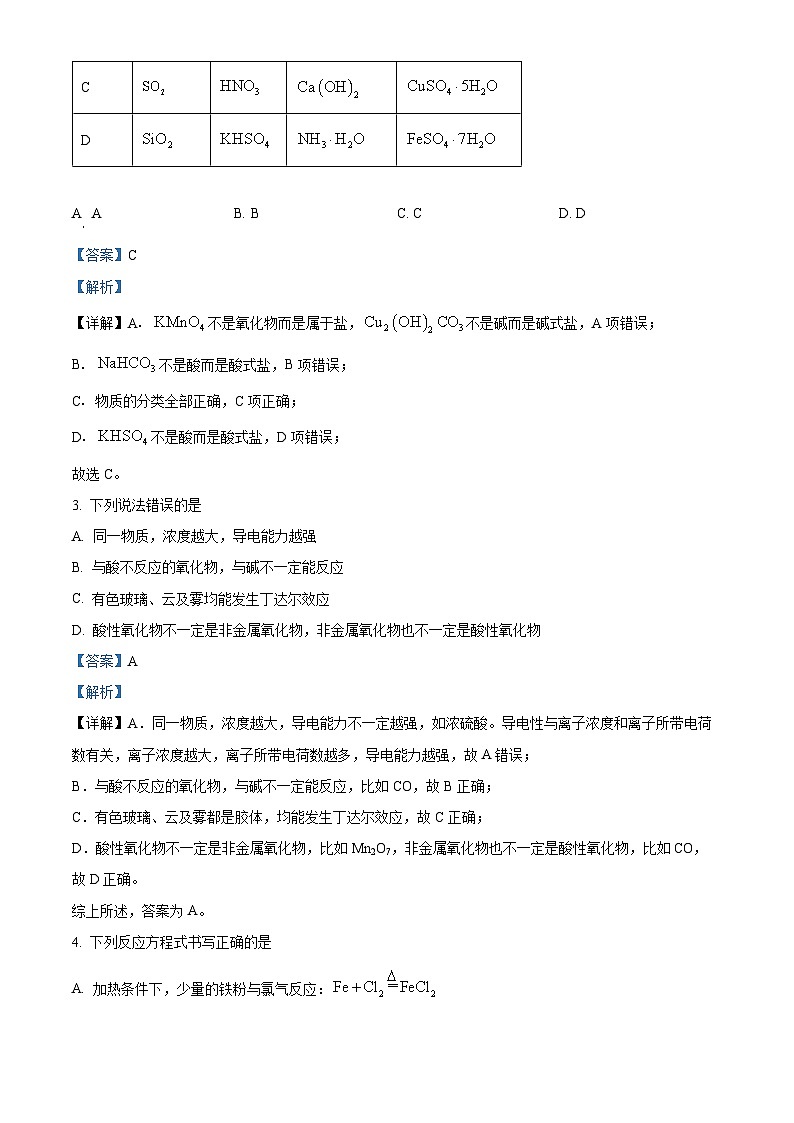 湖南省部分地市州(湘西州等)2023-2024学年高二下学期7月期末联考化学试卷（解析版）第2页