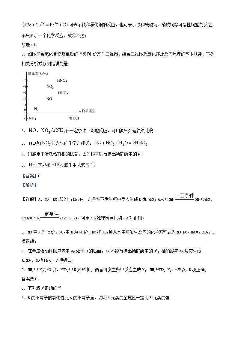 四川省成都市2024_2025学年高一化学上学期10月月考试题含解析第3页
