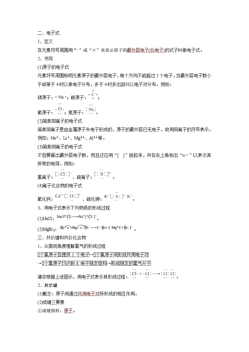 第16讲 化学键-【暑假衔接】新高一化学暑假精品课（人教版）（教师版）第2页
