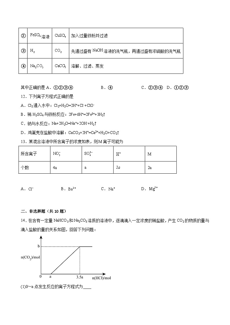 专题3《从海水中获得的化学物质》单元检测题 上学期苏教版(2020)高一化学必修第一册第3页