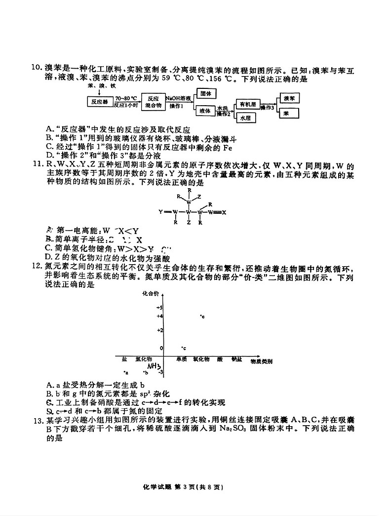 广东省衡水金卷2025届高三2月份大联考-化学试卷（含答案）第3页