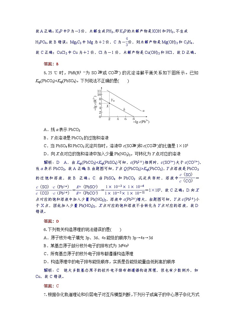 高二化学试题解析板第3页