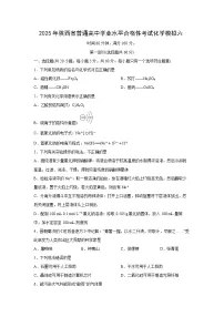 2025年陕西省普通高中学业水平合格性考试化学模拟六化学试卷