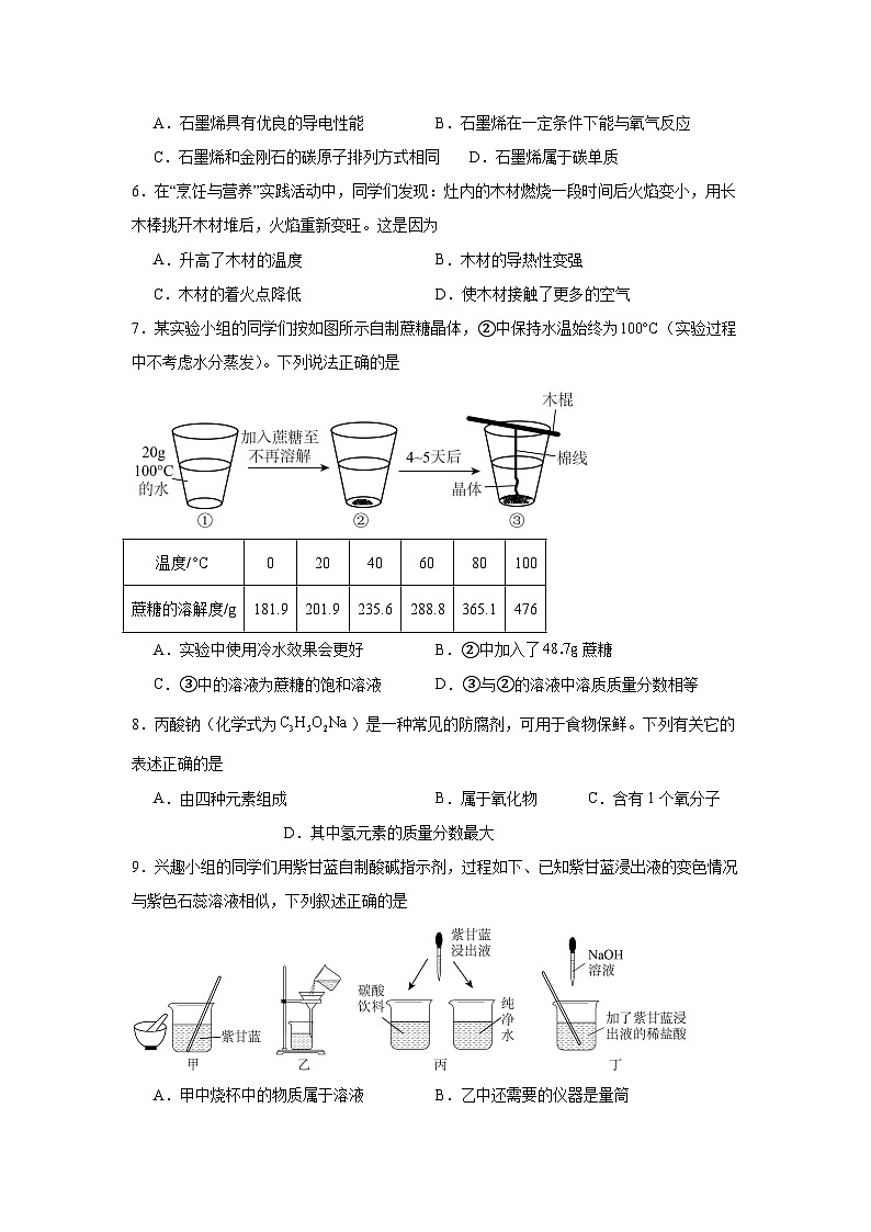 山西省太原市实验中学校2024-2025学年高一上学期开学考试化学试题（含答案）第2页