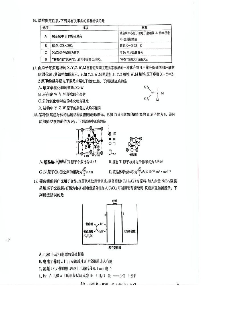 2025年九师联盟高三2月开学考-化学试卷（含答案）第3页