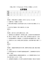 宁夏回族自治区石嘴山市第一中学2024-2025学年高二下学期6月月考化学试卷(Word版附解析)