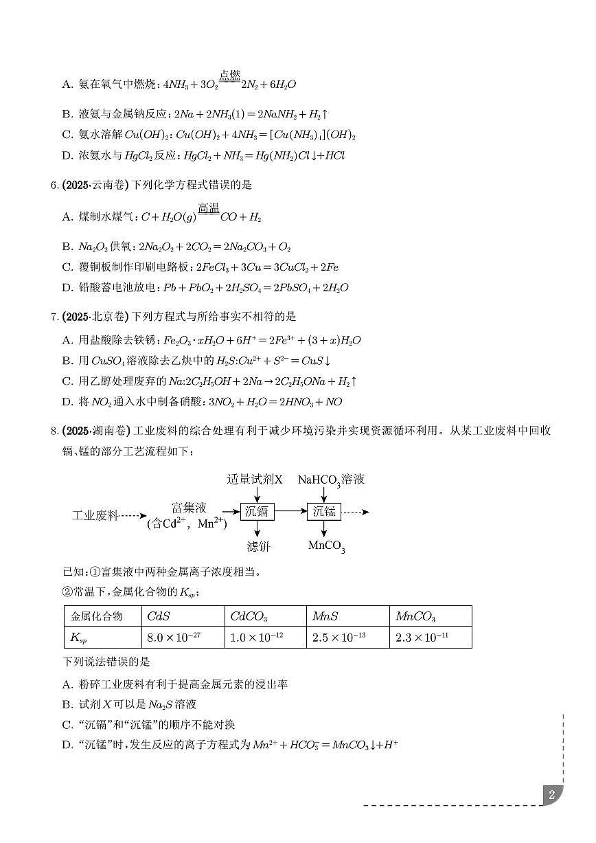 专题  离子共存  反应方程式  氧化还原反应（学生版）第2页