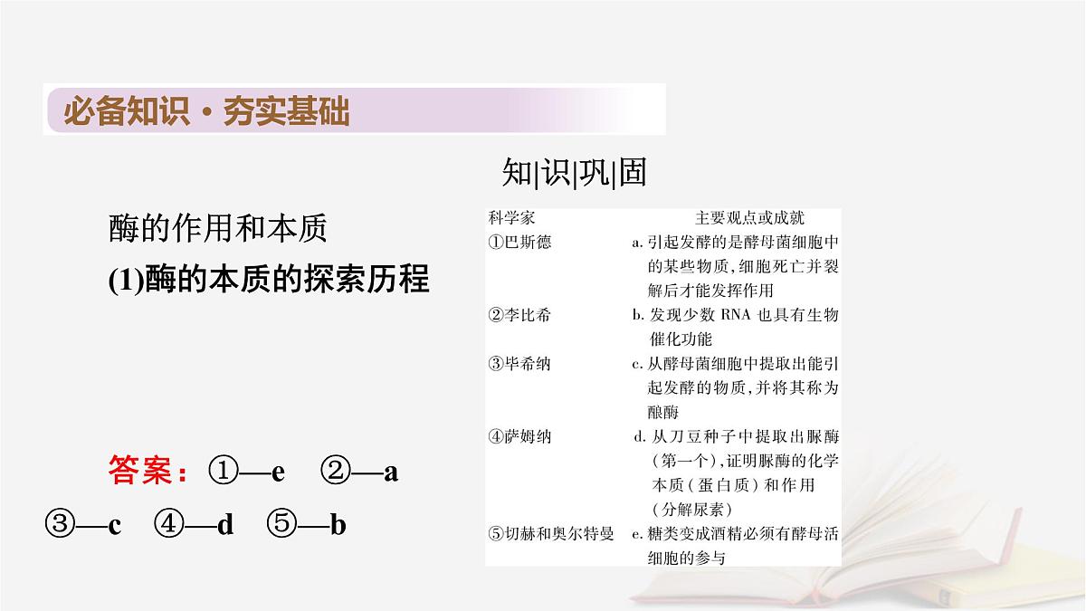 2026届高考生物一轮总复习必修1第3单元细胞的能量供应和利用第1讲降低化学反应活化能的酶课件第6页