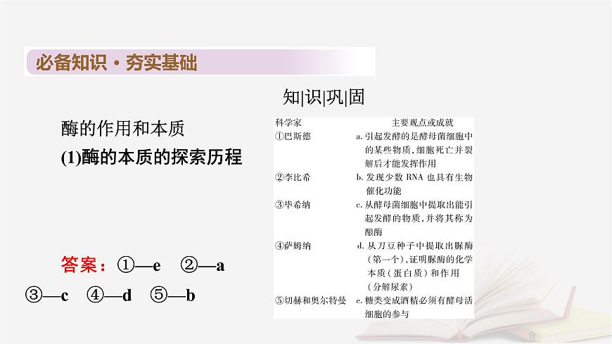 2026届高考生物一轮总复习必修1第3单元细胞的能量供应和利用第1讲降低化学反应活化能的酶课件第6页