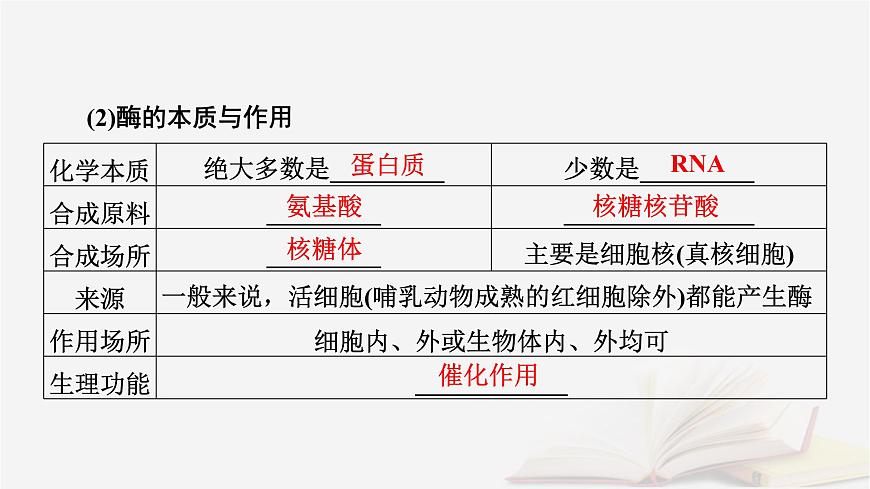 2026届高考生物一轮总复习必修1第3单元细胞的能量供应和利用第1讲降低化学反应活化能的酶课件第7页